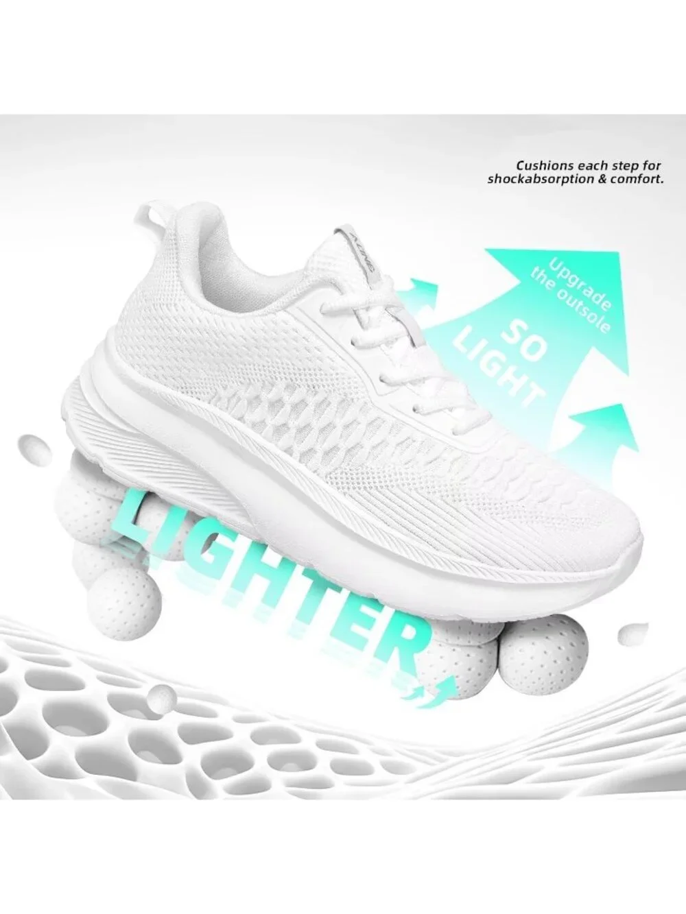 Men's White Wide Toe Walking Shoes Casual Trail Running Sneakers Cross Trainer